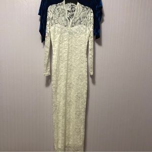 ASOS lace white maxi dress